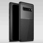 UNBREANK Carbon Fiber Texture PC + TPU Invisible Airbag Shockproof Protective Case for Galaxy S10+(Black) - 1