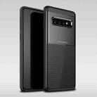 UNBREANK Carbon Fiber Texture PC + TPU Invisible Airbag Shockproof Protective Case for Galaxy S10(Black) - 1