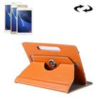 7 inch Tablets Leather Case Crazy Horse Texture 360 Degrees Rotation Protective Case Shell with Holder for Galaxy Tab A 7.0 (2016) / T280 & Tab 4 7.0 / T230 & Tab Q T2558, Colorfly G708, Asus ZenPad 7.0 Z370CG, Huawei MediaPad T1 7.0 / T1-701u(Orange) - 1