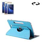 7 inch Tablets Leather Case Crazy Horse Texture 360 Degrees Rotation Protective Case Shell with Holder for Galaxy Tab A 7.0 (2016) / T280 & Tab 4 7.0 / T230 & Tab Q T2558, Colorfly G708, Asus ZenPad 7.0 Z370CG, Huawei MediaPad T1 7.0 / T1-701u(Baby Blue) - 1