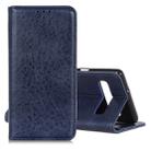 Magnetic Retro Crazy Horse Texture Horizontal Flip Leather Case for Galaxy S10 5G, with Holder & Card Slots & Photo Frame (Blue) - 1