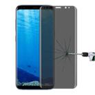 For Galaxy S8 / G950 0.3mm 9H Surface Hardness 3D Curved Privacy Anti-glare Silk-screen Full Screen Tempered Glass Screen Protector(Transparent) - 1