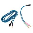 ZS0158 Straight Plug + Adapter Cable Gaming Headset Audio Cable for SteelSeries Arctis 3 / 5 / 7 (Blue) - 2