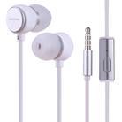 ALEXPRO E110i 1.2m In-Ear Bass Stereo Wired Control Earphones with Mic, For iPhone, iPad, Galaxy, Huawei, Xiaomi, LG, HTC and Other Smartphones(White) - 1