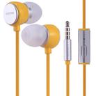 ALEXPRO E110i 1.2m In-Ear Bass Stereo Wired Control Earphones with Mic, For iPhone, iPad, Galaxy, Huawei, Xiaomi, LG, HTC and Other Smartphones(Yellow) - 1