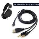 ZS0224 3-Prong Headphone Audio Cable for SteelSeries Arctis 3 / 5 / 7 / Pro (Black) - 2