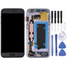 OLED LCD Screen for Galaxy S7 / G930V Digitizer Full Assembly with Frame (Grey) - 1