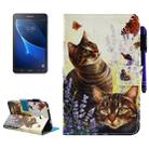 For Galaxy Tab A 7.0 (2016) / T280 Cats and Butterflies Pattern Horizontal Flip Leather Case with Holder & Wallet & Card Slots & Sleep / Wake-up Function & Pen Slot - 1