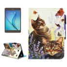 For Galaxy Tab A 8.0 / T350 Cats and Butterflies Pattern Horizontal Flip Leather Case with Holder & Wallet & Card Slots & Sleep / Wake-up Function & Pen Slot - 1