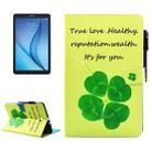 For Galaxy Tab E 9.6 / T560 Lucky Clove Pattern Horizontal Flip Leather Case with Holder & Wallet & Card Slots & Sleep / Wake-up Function & Pen Slot - 1
