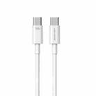 WK WDC-182 Original Series PD 100W USB-C/Type-C to USB-C/Type-C Fast Charge Data Cable, Length: 1m (White) - 1