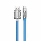 WK WDC-186 Qjie Series 6A USB to USB-C/Type-C Ultra-Fast Charge Data Cable, Length: 1m (Blue) - 1