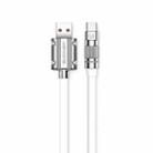 WK WDC-186 Qjie Series 6A USB to USB-C/Type-C Ultra-Fast Charge Data Cable, Length: 1m (White) - 1