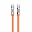 WK WDC-188 Qjie Series 100W USB-C/Type-C to USB-C/Type-C Fast Charge Data Cable, Length: 1m (Orange) - 1