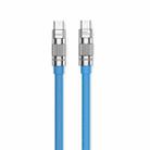 WK WDC-188 Qjie Series 100W USB-C/Type-C to USB-C/Type-C Fast Charge Data Cable, Length: 1m (Blue) - 1