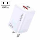 WK WP-U140 33W Power Series USB+USB-C/Type-C Fast Charger, Specifications: US Plug(White) - 1