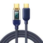 JOYROOM S-CC100A4 100W USB-C / Type-C to USB-C / Type-C Digital Display Fast Charging Data Cable, Cable Length:1.2m (Blue) - 1