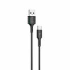 WK WDC-136 USB to Type-C / USB-C 3A Fast Charging Data Cable(Black) - 1