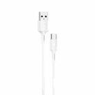WK WDC-136 USB to Type-C / USB-C 3A Fast Charing Data Cable(White) - 1