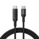 MOMAX DC22 1.2m USB-C / Type-C to USB-C / Type-C PD 100W Digital Display Braided Data Sync Charge Cable (Black) - 1