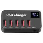 988A Multi-function DC 12V 5 Ports USB Digital Display Fast Charger - 1