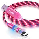 TOPK AM22 USB to USB-C / Type-C 540 Degree Bendable Streamer Ball Magnetic Data Cable, Cable Length: 1m(Red) - 1