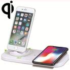 USB to 3 in 1 (8 Pin + Micro USB + USB-C / Type-C) Dock Charger Desktop Charging Data Sync Stand Station Holder with Qi Wireless Charger & USB Cable - 1