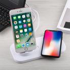 USB to 3 in 1 (8 Pin + Micro USB + USB-C / Type-C) Dock Charger Desktop Charging Data Sync Stand Station Holder with Qi Wireless Charger & USB Cable - 5