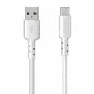WEKOME WDC-01 Tidal Energy Series 6A USB to USB-C/Type-C PVC Data Cable, Length: 1m (White) - 1