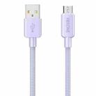 WEKOME WDC-03 Tidal Energy Series 3A USB to Micro USB Braided Data Cable, Length: 1m (Purple) - 1