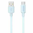 WEKOME WDC-03 Tidal Energy Series 6A USB to USB-C/Type-C Braided Data Cable, Length: 1m (Blue) - 1