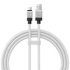 Baseus Cool Play Series CAKW000602 100W USB to USB-C / Type-C Fast Charging Data Cable, Length: 1m(White) - 1