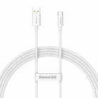 Baseus P10320102214-02 100W USB to USB-C / Type-C Fast Charging Data Cable, Length: 1.5m(White) - 1