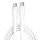 WIWU Armor Series Wi-C005 PD100W USB-C / Type-C to USB-C / Type-C Fast Charging Data Cable, Length: 1m (White) - 1