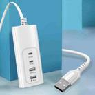 PD 20W Dual USB-C / Type-C + Dual USB 4-Ports Fast Charging Power Socket, USB Plug Cable Length: 1m - 1