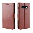 Retro Crazy Horse Texture Horizontal Flip Leather Case for Galaxy S10 (5G), with Holder & Card Slots & Photo Frame (Brown) - 1