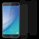 2 PCS 0.26mm 9H 2.5D Tempered Glass Film for Galaxy C7 Pro - 1