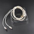 3.5mm Twist Texture Silver-plated Audio Earphone Cable Applicable to KZ ZS3(Silver) - 1