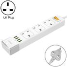 LDNIO SK3460 4 x USB Ports Multi-function Travel Home Office Socket, Cable Length: 1.6m, UK Plug - 1