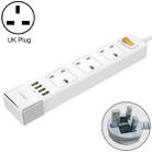 LDNIO SK3460 4 x USB Ports Multi-function Travel Home Office Non-slip Socket, Cable Length: 1.6m, Big UK Plug - 1