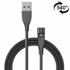 1m 540 Degree Rotating USB Magnetic Charging Cable, No Charging Head (Black) - 1