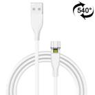 1m 540 Degree Rotating USB Magnetic Charging Cable, No Charging Head (White) - 1