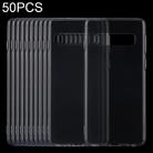 50 PCS 0.75mm Ultrathin Transparent TPU Soft Protective Case for Samsung Galaxy S10 - 1