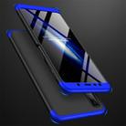 GKK Three Stage Splicing Full Coverage PC Case for Samsung Galaxy A7 (2018) (Black Blue) - 1