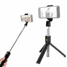 K10 Bluetooth 4.0 Mobile Phone Adjustable Bluetooth Selfie Stick Self-timer Pole Tripod (Black) - 1