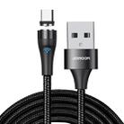 JOYROOM S-1021X1 2.1A Micro USB Magnetic Charging Cable with LED Indicator, Length: 1m(Black) - 1