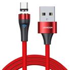 JOYROOM S-1021X1 2.1A Type-C / USB-C Magnetic Charging Cable with LED Indicator, Length: 1m(Red) - 1