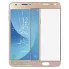 For Galaxy J3 (2017) / J330 Front Screen Outer Glass Lens (Gold) - 1