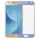 For Galaxy J3 (2017) / J330 Front Screen Outer Glass Lens (Blue) - 1