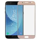 For Galaxy J5 (2017) / J530 Front Screen Outer Glass Lens (Gold) - 1